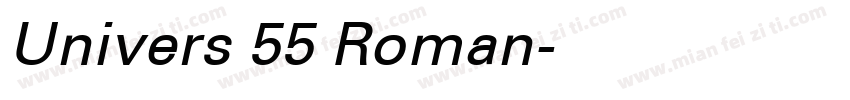 Univers 55 Roman字体转换